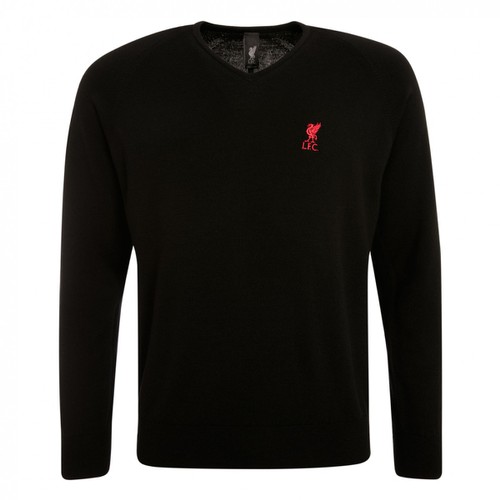 LFC Mens Black Signature Merino V Neck Jumper