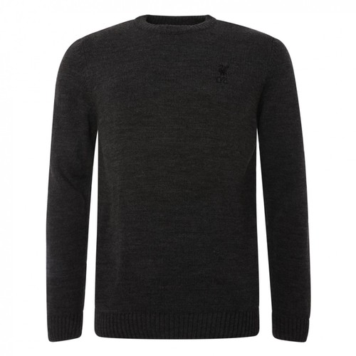 LFC Mens Charcoal Acrylic Crew Knit Jumper