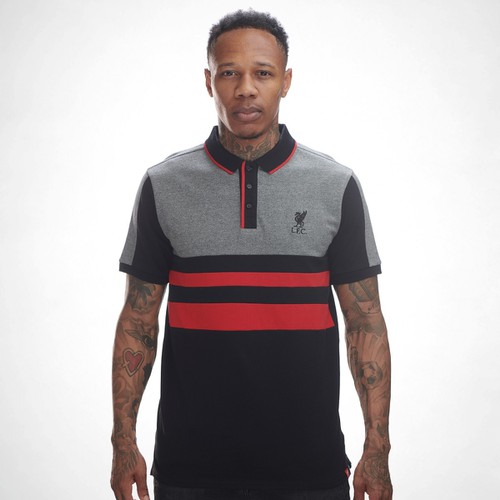 LFC Mens Colour Block Stripe Polo