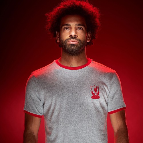 LFC Mens Grey Marl Knitted Crest Tee
