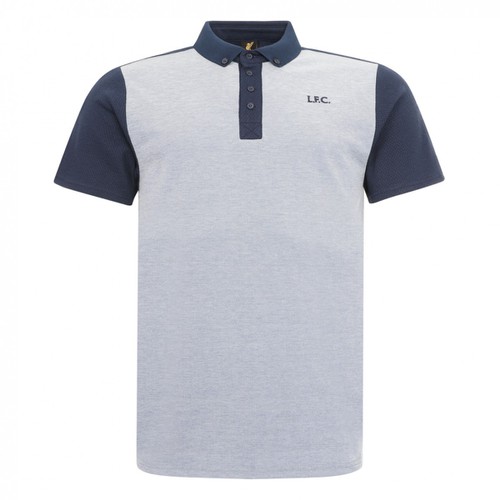 LFC Mens Navy Mix Marl Polo Shirt