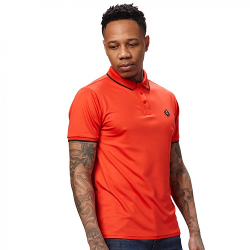 LFC Mens Neon Orange Polo Shirt
