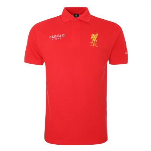 Liverpool FC Mens Charcoal Marl Neon Panel Polo T-Shirt LFC Official