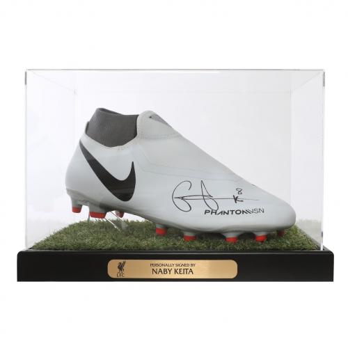 LFC Naby Keita Signed Boot In Case