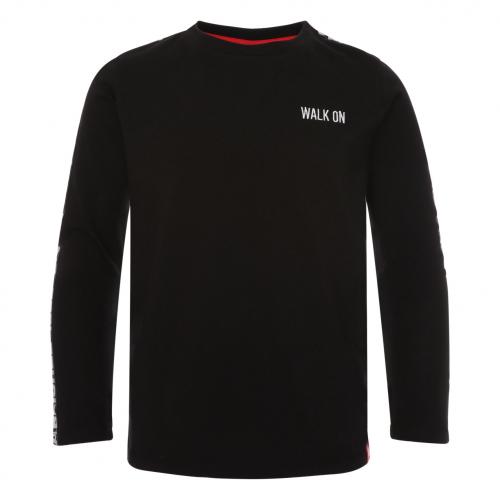 Liverpool FC Junior Neon Panel Black T-Shirt LFC Official 