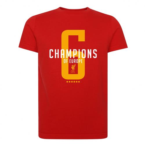 Red LFC 6x Champions Tee - Kids