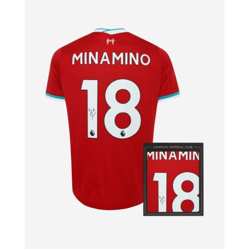 Minamino Signed LFC 20/21 Boxed Shirt