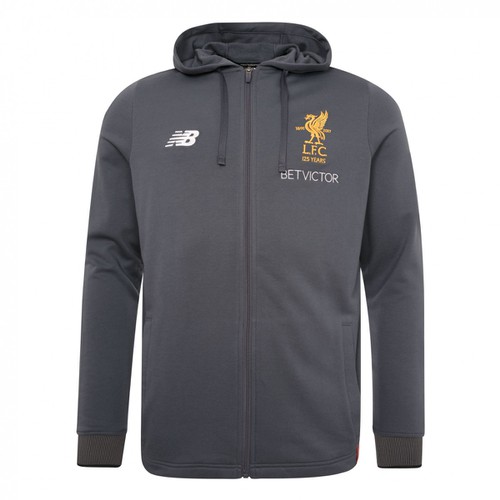 Liverpool Grey Travel Hoody - Mens 17/18 Liverpool Grey Travel Hoody - Mens 17/18
