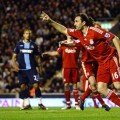 Kyrgiakos celebrates the third against West Ham [PicA]
