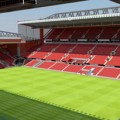 Mock-up of a redeveloped Main Stand and Anfield Road at Anfield