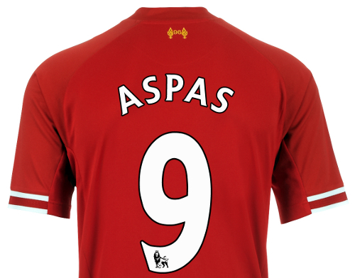 Aspas Number 9 LFC Shirt