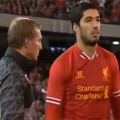 Luis Suarez comes on as a substitute in Melbourne