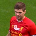 Steven Gerrard prior to Kick Off v Olympiacos
