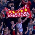 LFC Fans celebrate at Norwich