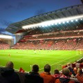 New Main Stand at Anfield - view from the corner of the Anfield Road
