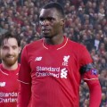 Christian Benteke celebrates the winner against Bordeaux