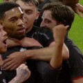 LFC players celebrate the reds 5th against Southampton