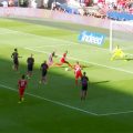 Sadio Mane scores against Barcelona for Liverpool
