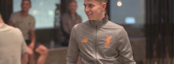 Ben Woodburn in LFC training top