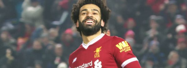 Mo Salah scores his 32nd goal of the season v Newcastle