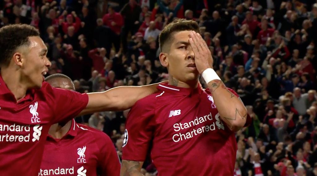 Firmino eye celebration v PSG