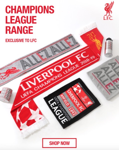 LFC Champions League Gifts