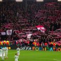 Bayern players and fans at Anfield