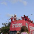 Andy Robertson on the European Cup trophy parade