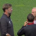 Klopp on the pitch before Lyon game