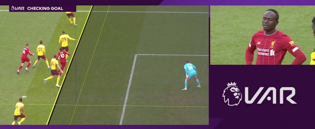 Sadio Mane goal disallowed by VAR