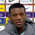 Gini Wijnaldum scores first goal in front of The Kop since fans return to Anfield