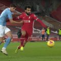Mo Salah fouled by Ruben Dias