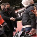 Gary Neville at Old Trafford protest