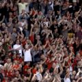 LFC Fans celebrate opening day win at Carrow Road