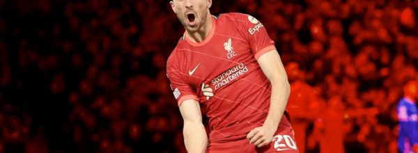 Diogo Jota celebrates his LFC goal v Atletico Madrid