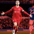 Jordan Henderson celebrates scoring in 4-1 win over Everton at Goodison Park