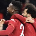 Origi celebrates the winner v Wolves