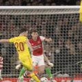 Diogo Jota scores against Arsenal in the League Cup semi-final