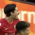 Minamino scores for Liverpool on his 27th birthday