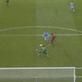 Sadio Mane scores his equaliser against Man City on his 30th birthday