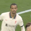 Joel Matip scores his second league goal of the season against Aston Villa