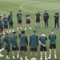 LFC team train at the Stade de France ahead of the 2022 Champions League Final