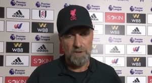 Klopp said he was 12/10 frustrated by the Fulham draw