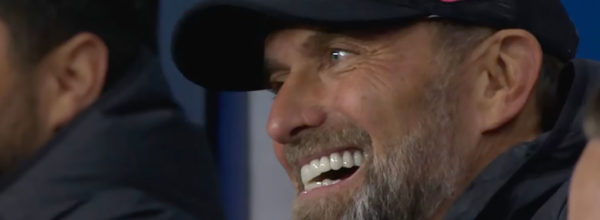 Klopp enjoys Liverpool's 7th goal against Rangers