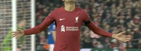 Cody Gakpo scores his first LFC goal - against Everton!