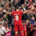 Dominik Szoboszlai scores a stunning strike against Leicester at Anfield