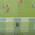 Salah scores a penalty against Brighton
