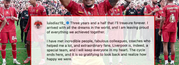 Luis Diaz leaves Liverpool for Bayern Munich.